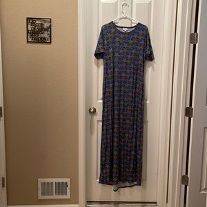 LuLaRoe Maria.  New.  Never worn.  Multi colored.   Gold, red, and blue.